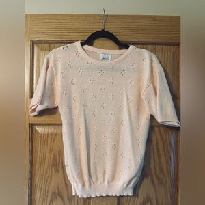 Vintage Soft Pink Knit Top